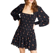 FREE PEOPLE ‘Two Faces’ Floral Print Mini Dress. Size Medium