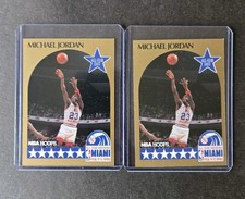 Lote de 2 1990-91 Michael Jordan #5 NBA Hoops All Star Weekend 1990 1991