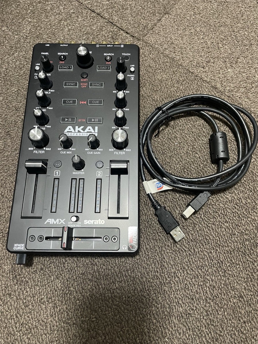 Akai AMX DJ Mixer Serato Compatible, Replaceable Crossfader, 3