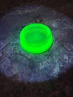 Vintage Anchor Hocking Uranium Glass Furniture Coaster, 2 1/4 Inch