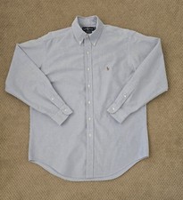 Ralph Lauren Yarmouth Shirt Mens 16-34 light Blue Cotton Oxford Button Down