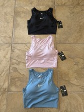 3 PAIR NIKE PRO COMBAT DRI-FIT SPORTS BRAS WOMENS SIZE L