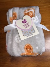 Parents Choice Plush Baby Blanket 30x36 Heritage Gingerbread Houses Cookies