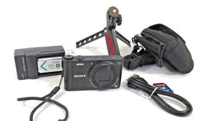 NEARLY NEW ''SONY'' CYBER SHOT COMPACT DIGITAL CAMERA # DSC-WX350 PLUS ACCESSORIES