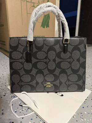 Coach Signature Black Grey for sale | eBay