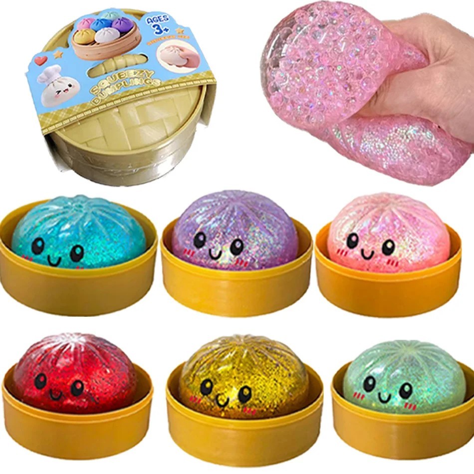 Dumpling Squishy Blind Box Toy Lucky Bao, Mystery Squishies Collectible