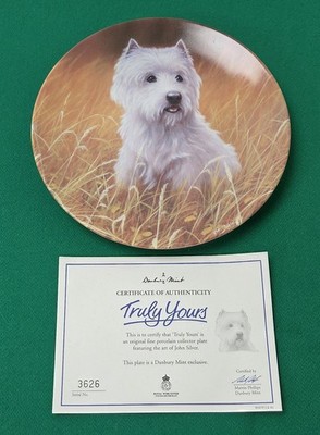 Royal Worcester Danbury Mint Truly Yours West Highland Terrier Teller John Silber