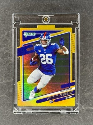 2021 Panini Donruss Saquon Barkley Press Proof Gold Die-Cut /25