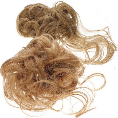 2Pcs Women Headdress Messy Bun Hairpiece for Special Occasions