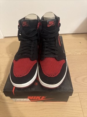 Air Jordan 1 Retro OG Flyknit High Top Bred Size 9 (919704-001)