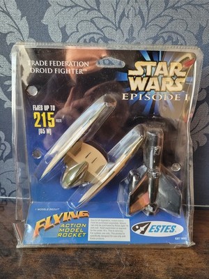 Star Wars Episode 1 Trade Federation Droid Fighter Flying Action Model Rocket