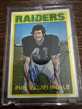 1972 Topps - Phil Villapiano #108 Rookie Card (RC)signed Autographed. rookie card picture
