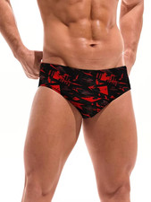 Cartoon 3D Print Swim Men's Briefs  Women's Briefs