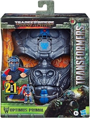 Transformers: Rise of the Beasts Movie Optimus Primal 2-in-1 Converting Mask NEW