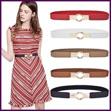 Women Skinny Stretchy Waist Belt for Dress Ladies Elastic Thin Belt Plus Size