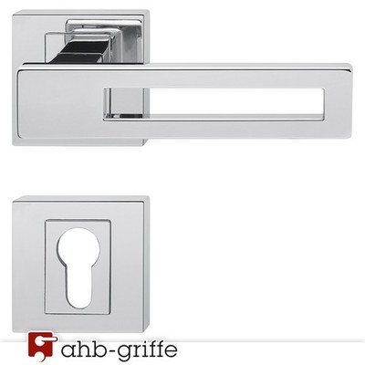 AHB Türdrücker Gemini 1312/3191 PZ Chrom poliert Türgriff Türbeschlag Türklinke
