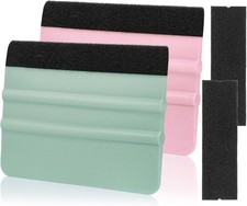 Squeegee for Vinyl, 2 Pcs Vinyl Squeegee with Extra 2 Felt 2 Pack Teal  Pink