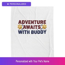 Custom Labrador Lab Paw Print Pet Blanket Personalized Name Pet Lover Gift