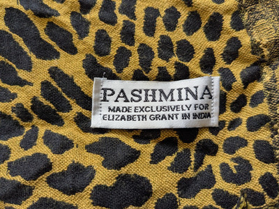 100% PASHMINA BRAND  Leopard Print WOMEN'S SCARF   lady's clothes Gold and Black
