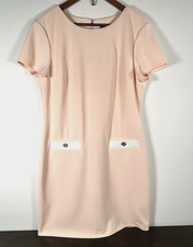 Tommy Hilfiger Women's Light Pink Short Sleeve Round Neck Dress Size 12