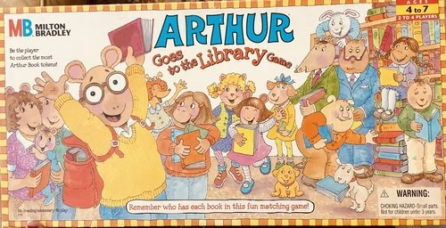 Arthur Goes to the Library Board Game 1996 Milton Bradley Complete Vintage