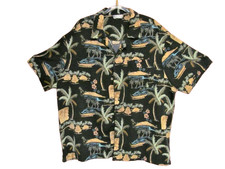 Vintage Island Shores Hawaiian Shirt Mens XL Tropical Short Sleeve Button Up