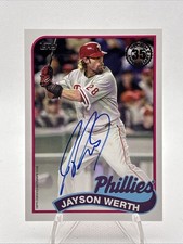 2024 Topps Update #89BA2-JWE Jayson Werth 1989 Topps 35th Anniversary Autographs