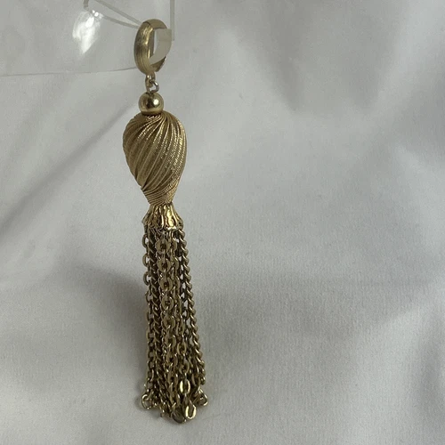 VETEMENTS Ciondolo nappa catena multipla tono oro 4 pollici per collana