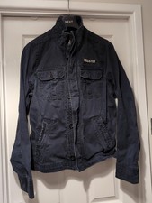 Hollister Men's Heavy Cotton Jacket, XL In Navy Blue In Excellent Condition