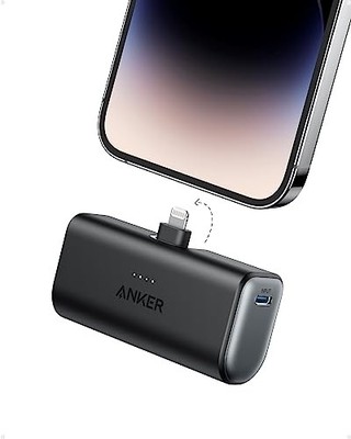 ANKER NANO PORTABLE CHARGER IPHONE BUILT-IN MFI CERTIFIED LIGHTNING CONNECTOR
