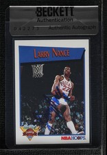 BAS 1991-92 NBA Hoops Slam Dunk Champion Larry Nance #I Seal of Authenticity 3c7