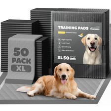 Charcoal Puppy Pads - 50 Packs, 34" 28" Ultra-Large Puppy Pads, Odor-Contro