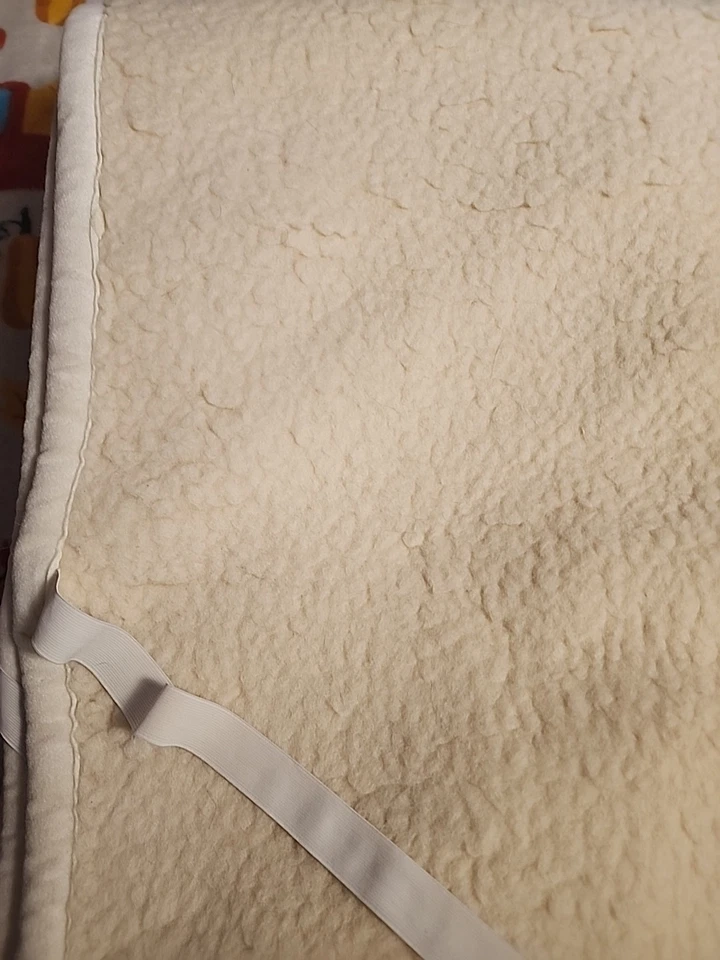 Almohadilla para colchón 100 % lana tamaño completo lavable polar natural suave acogedor Foto 2 de 4