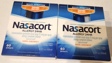 lot of 2 Nasacort 24Hr Allergy Relief Nasal Spray 60/Spray EXP 04/2027