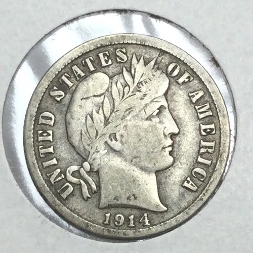 1914-S Barber Dime in fine