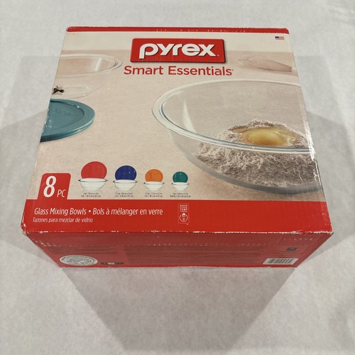 Pyrex Smart Essentials 6 Piece Glass Mixing Bowls NEW - Picture 2 of 11