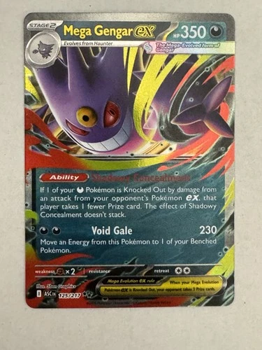 Pokémon TCG Mega Gengar EX 125/217 Ascended Heroes Holo NM