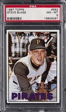 1967 TOPPS #562 STEVE BLASS PSA 8