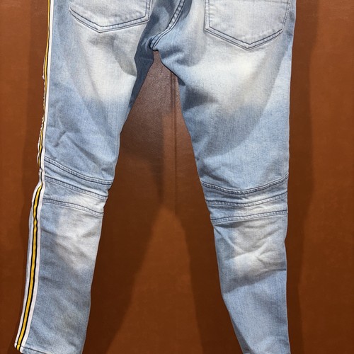 Focus Jeans Mens 34X32 Blue Straight Distressed Light Wash Denim Mid Rise Adult - Picture 7 of 8
