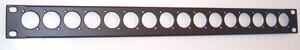 PENN ELCOM - 19'' 16 Hole Rack Panel Punched for D-Series Connectors - 1U