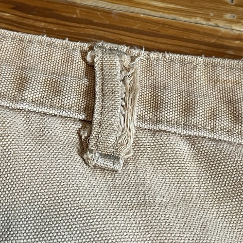 Vintage 70s Carhartt Quilt Lined Pants Size 31x32 Duck Canvas Insulated Stained - Picture 13 of 22