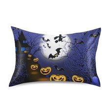 Halloween Satin Pillowcase for Hair and Skin,Halloween Full 20x30inx1 Pumpkin