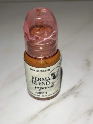 Perma Blend Permanent Makeup Pmu Pigment Amber 0.5 Oz 15 ml Exp 4/27