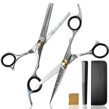 Hair Shears  Thinning Scissors Kit - 7-Inch Silver Japanese Steel - Precisio