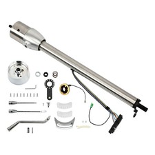 Stainless Steel 32 Tilt Automatic Steering Column W9 Hole Wheel Adapter No Key