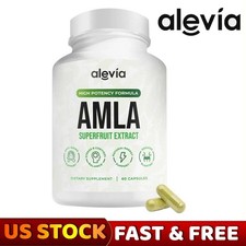 Alevia Organic Amla Capsules 1000mg Indian Gooseberry Antioxidant Supple 60c
