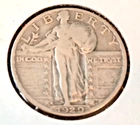 1929-S STANDING LIBERTY QUARTER ORIGINAL FINE LOW MINATGE FREE SHIPPING