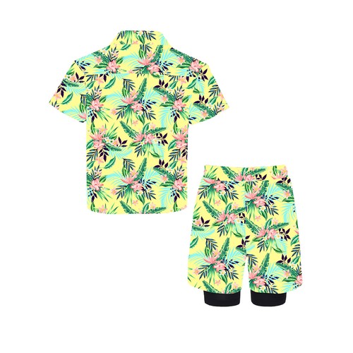 Boy Shirts With Boardshorts Digital Printed Sunsuit Athletic Swimsuit Beachball - Picture 32 of 60