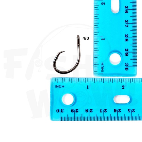 10,20-100pcs 4x circle hooks #1/0,2/0,3/0,4/0,5/0,6/0,7/0,8/0,9/0,10/0,11/0 lot - Picture 5 of 13