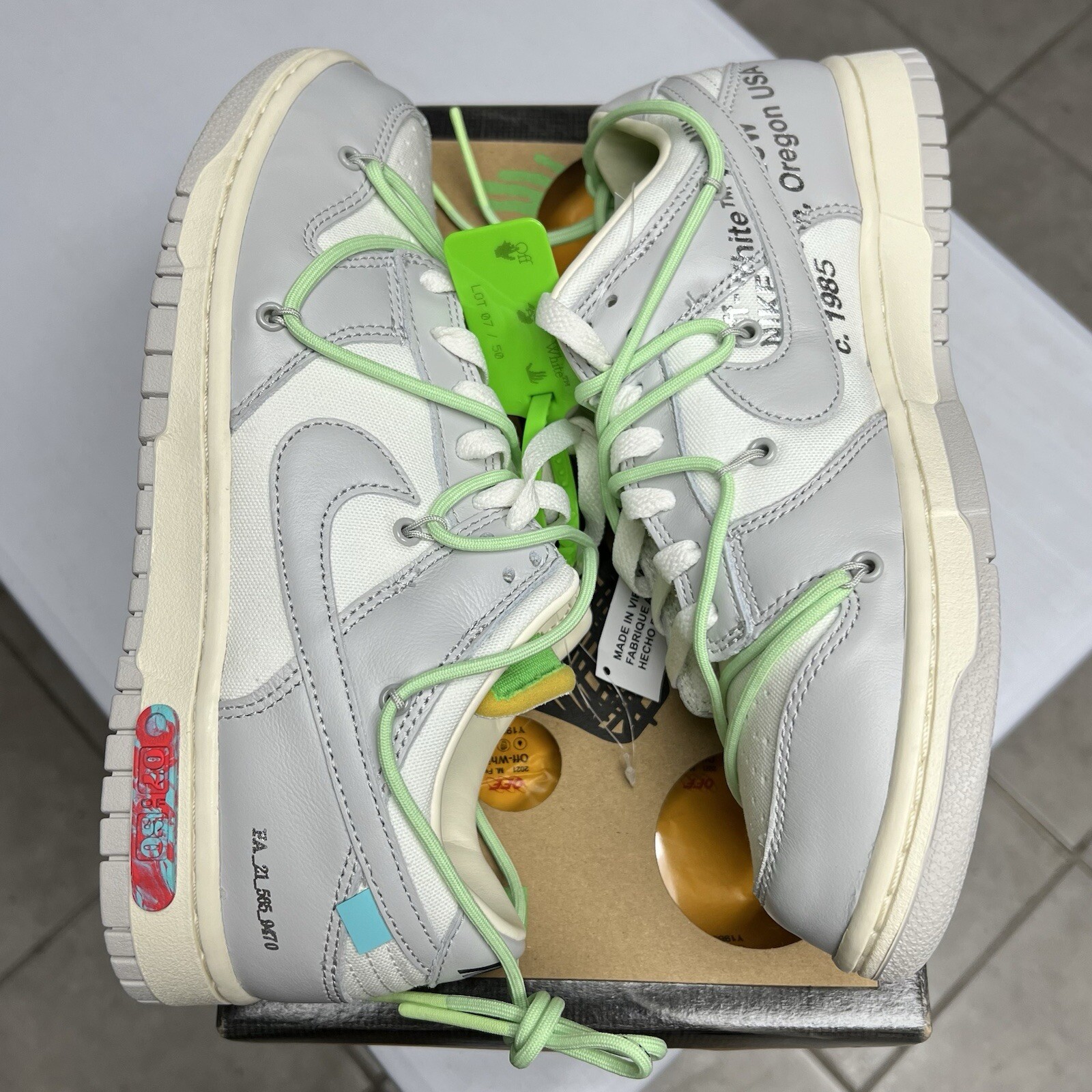 OFF WHITE X NIKE Taglia 9 Nike Off White x Dunk Low 07 di 50